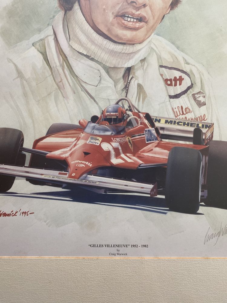 Quadro gilles villeneuve numerado