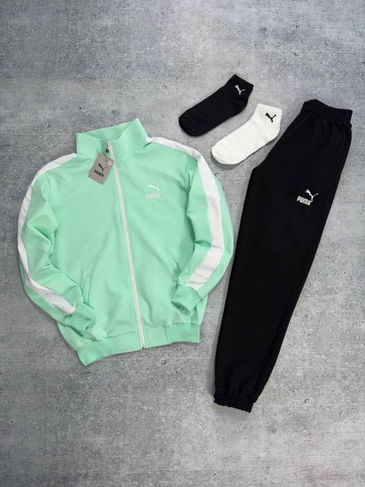 Зима.2 пари шкарпет.Костюм чоловічий теплий на флісі з лампаса . Пума