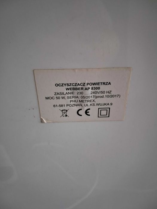 Oczyszczacz powietrza Webber AP8300