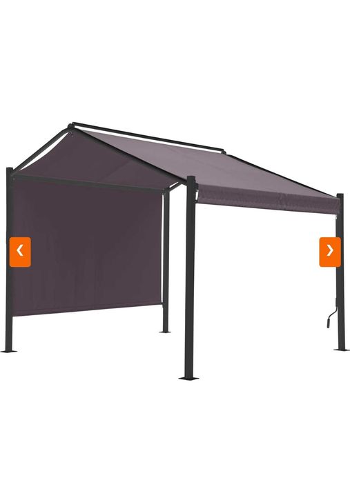 Pawilon Ogrodowy PERGOLA na Taras 3x3 Szerokość 285/265 wysokość Szary