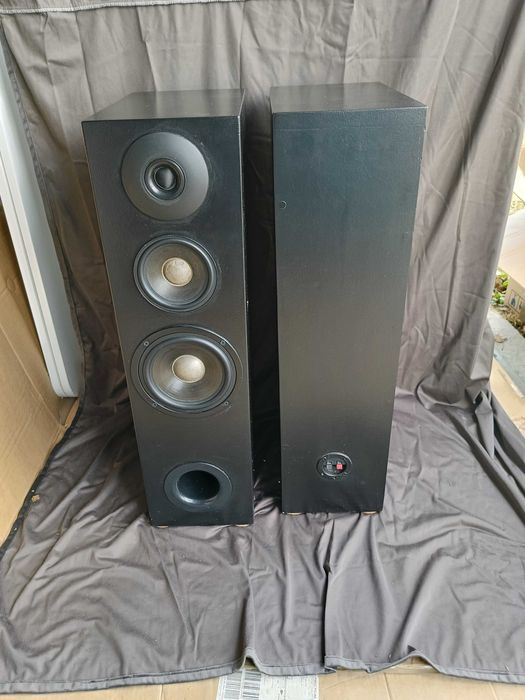 Amplituner Unitra, Kolumny głośniki trójdrożne 120WATT Kable, Zestaw
