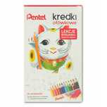 Zestaw Pentel kredki 12 szt. + lekcje rysunku