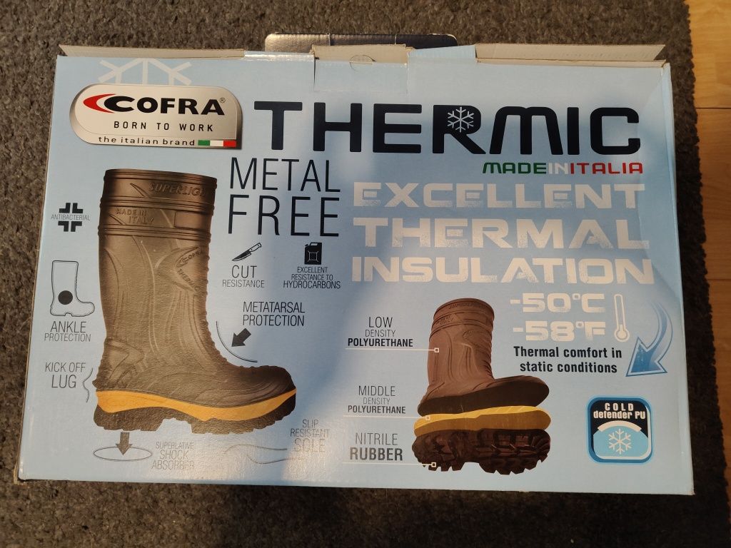 Buty/gumowce termiczne robocze COFRA THERMIC NOWE r.44