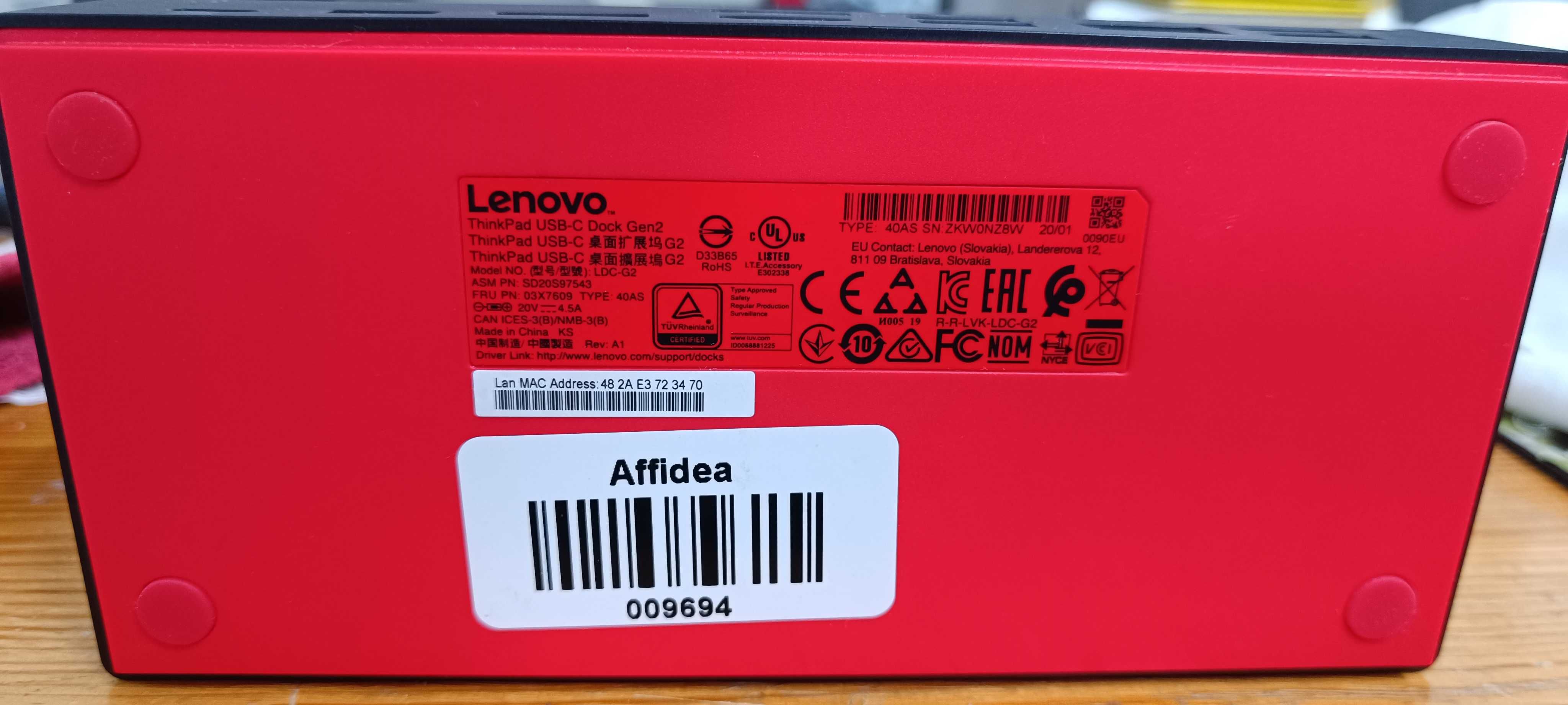 Stacja dokująca Lenovo ThinkPad USB-C Dock Gen 2