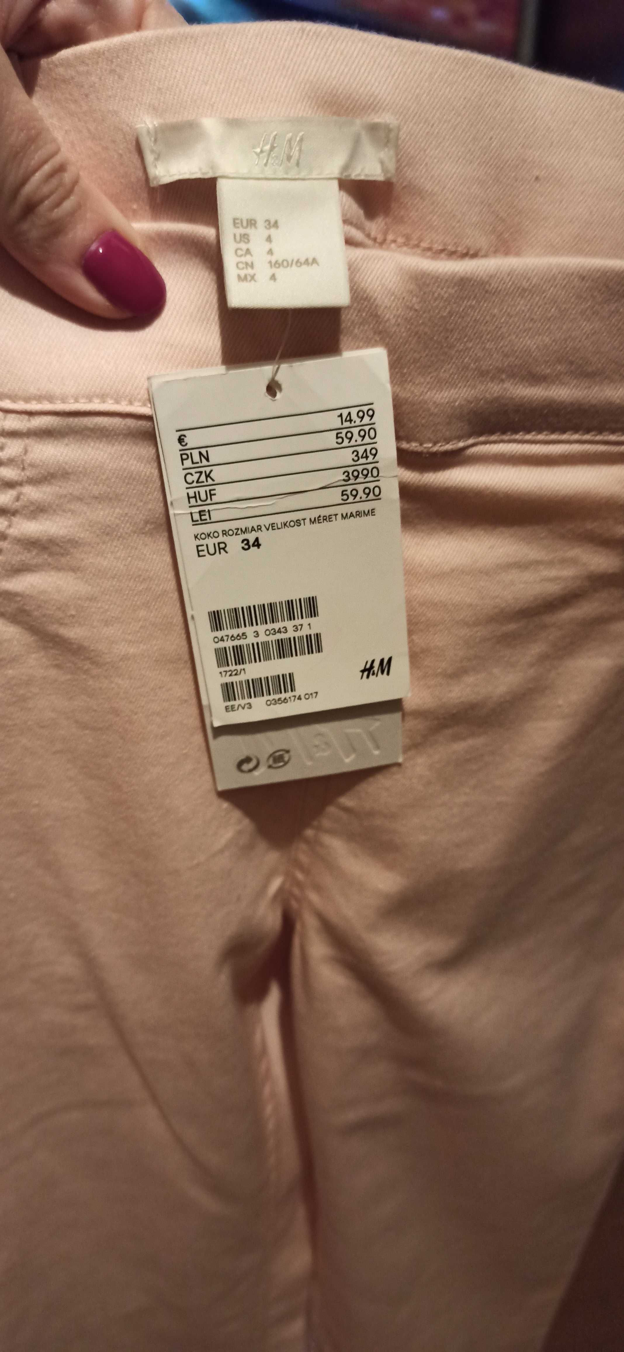 Spodnie H&M skinny super stretch rozmiar 34