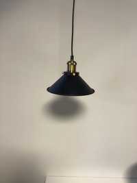 Lampa wisząca czarny mat ze złotymi dodatkami nowoczesna