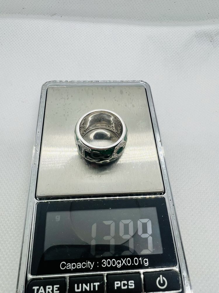 Золота каблучка FRANCK MULLER з діамантами 0.60 карат. Емаль. Оригінал