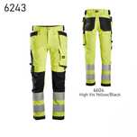 Spodnie robocze Snickers 6243 r.50 odblaskowe stretch slim