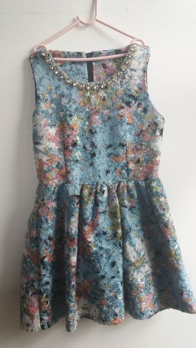 Sukienka vintage z kryształkami Sheinside XS
