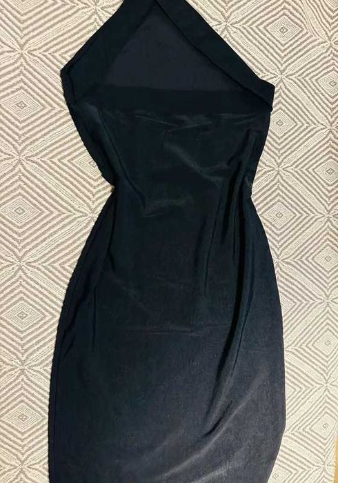 Nowa Pakuten sukienka czarna Maxi na jedno ramię roz.M/L