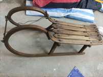 Sanki Rogate Antyk jesionowe zabytkowe z lat 30