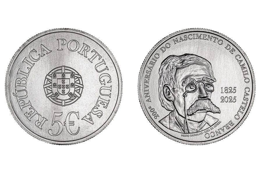 Moeda 5€ 200° aniversário Camilo Castelo Branco