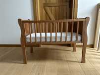 Łóżeczko Kołyska Woodies Noble Crib 90x40 + materac + płozy