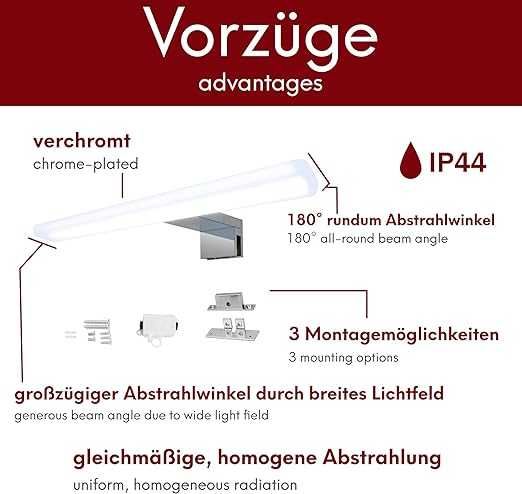 Lampa kinkiet nad lustro łazienkowa długa 60cm IP44 13W nowa