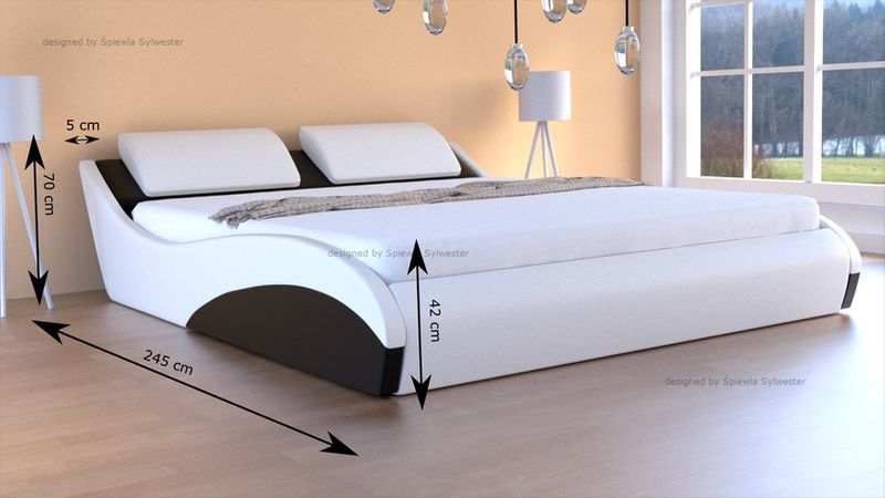 Łóżko z pojemnikiem i materacem premium 160x200 cm