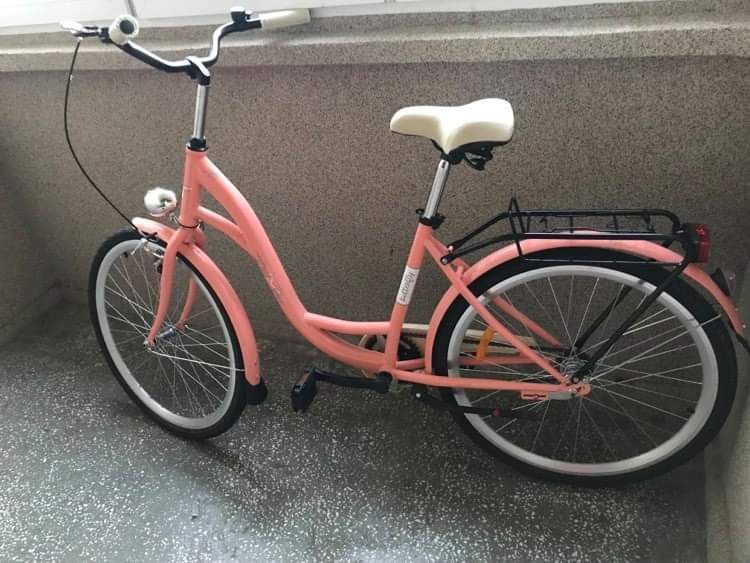 Rower damski różowy