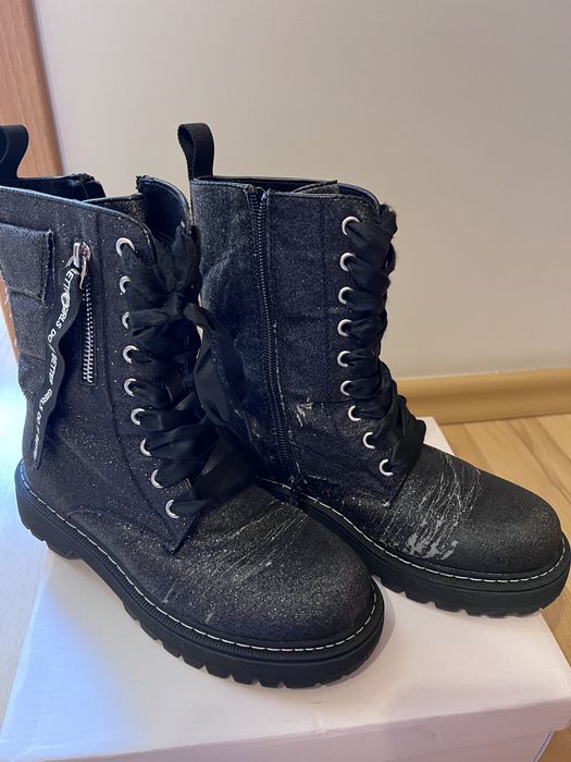 Kozaki DeeZee rozmiar 36 brokatowe