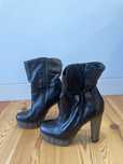 Botas de salto em pele da miss sixty