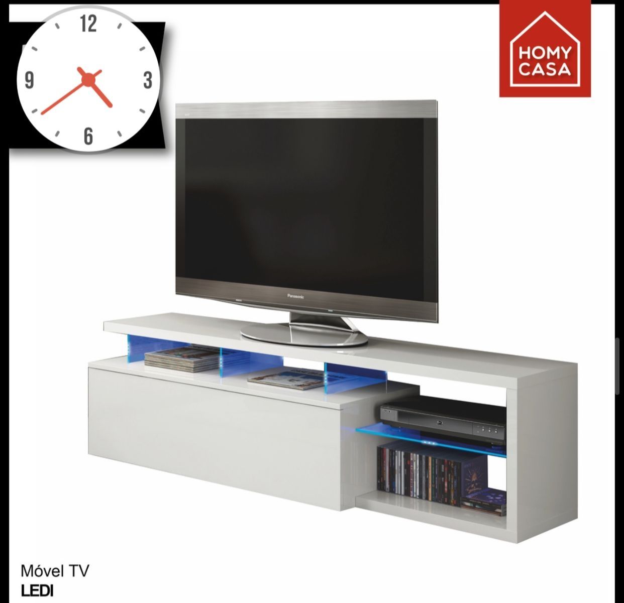 Mesa sala TV com led