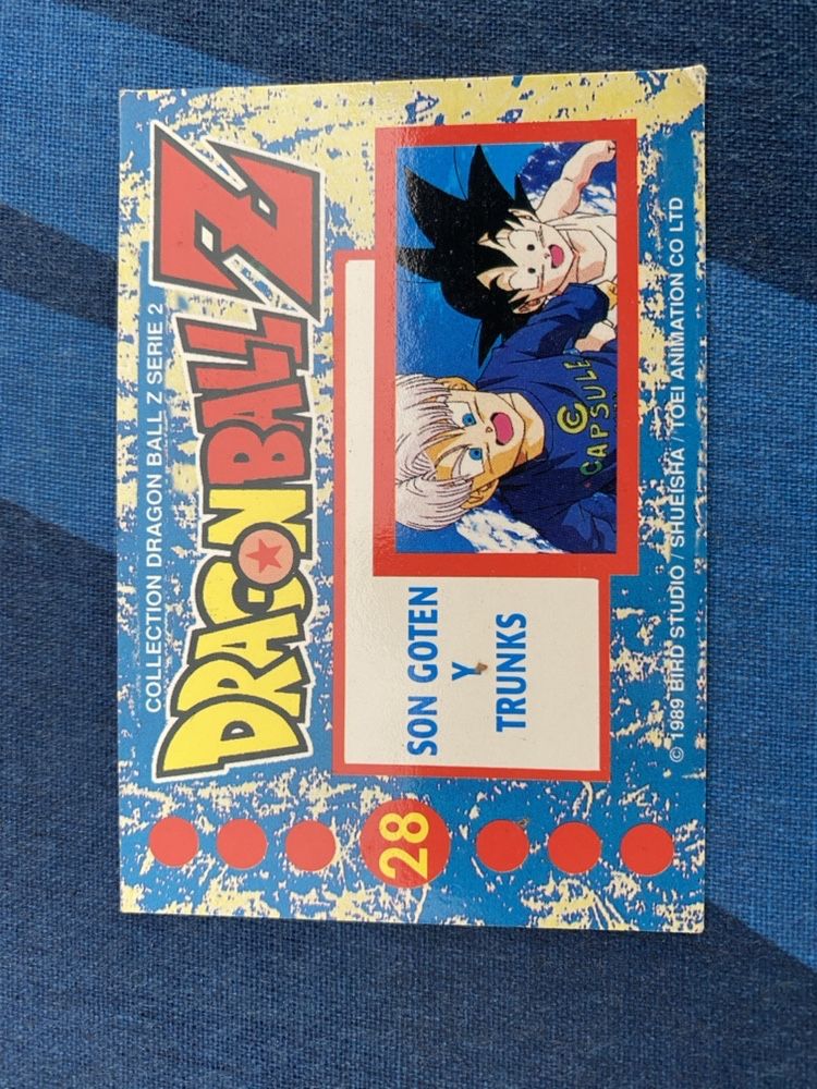 Cartas dragon ball Z penso serem ainda dos anos 90.