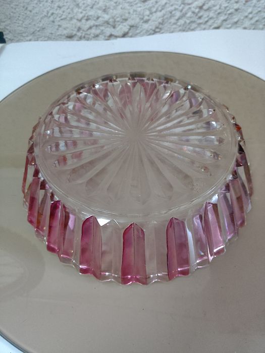 Tigela antiga em vidro colorido 20 Cm