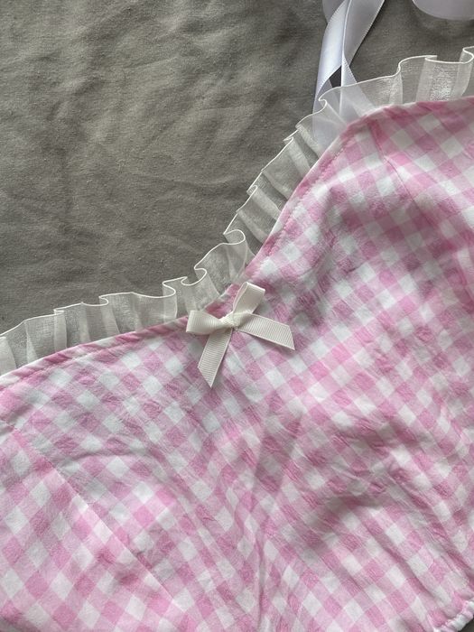 Топ банти клітинка рожевий крутий новий