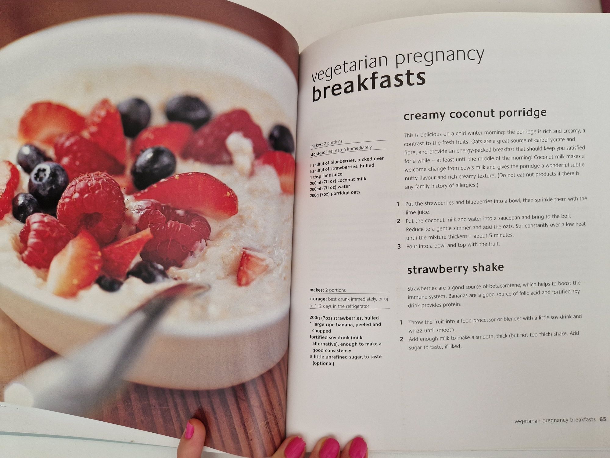 Livro " Vegetarian Pregnancy & Baby Book