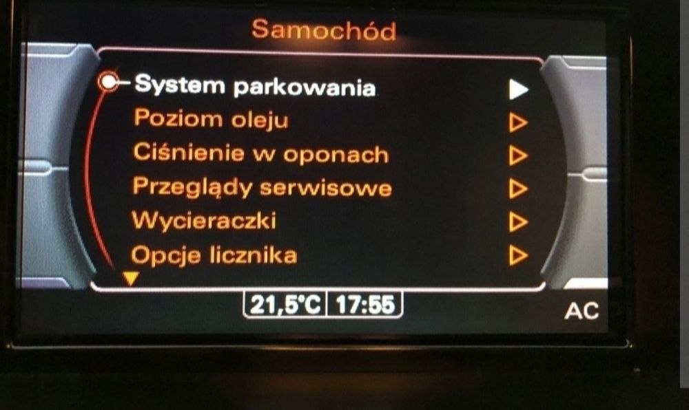 Audi pl menu ,conversja US EU mapy ,  światła tyl