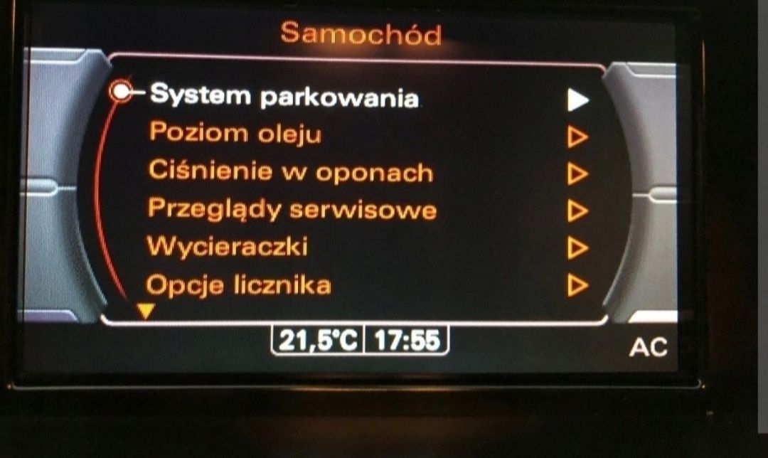 Audi pl menu ,conversja US EU mapy ,  światła tyl