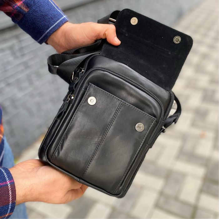 Чоловіча сумка шкіряна чоловіча натуральна кожа барсетка месенджер