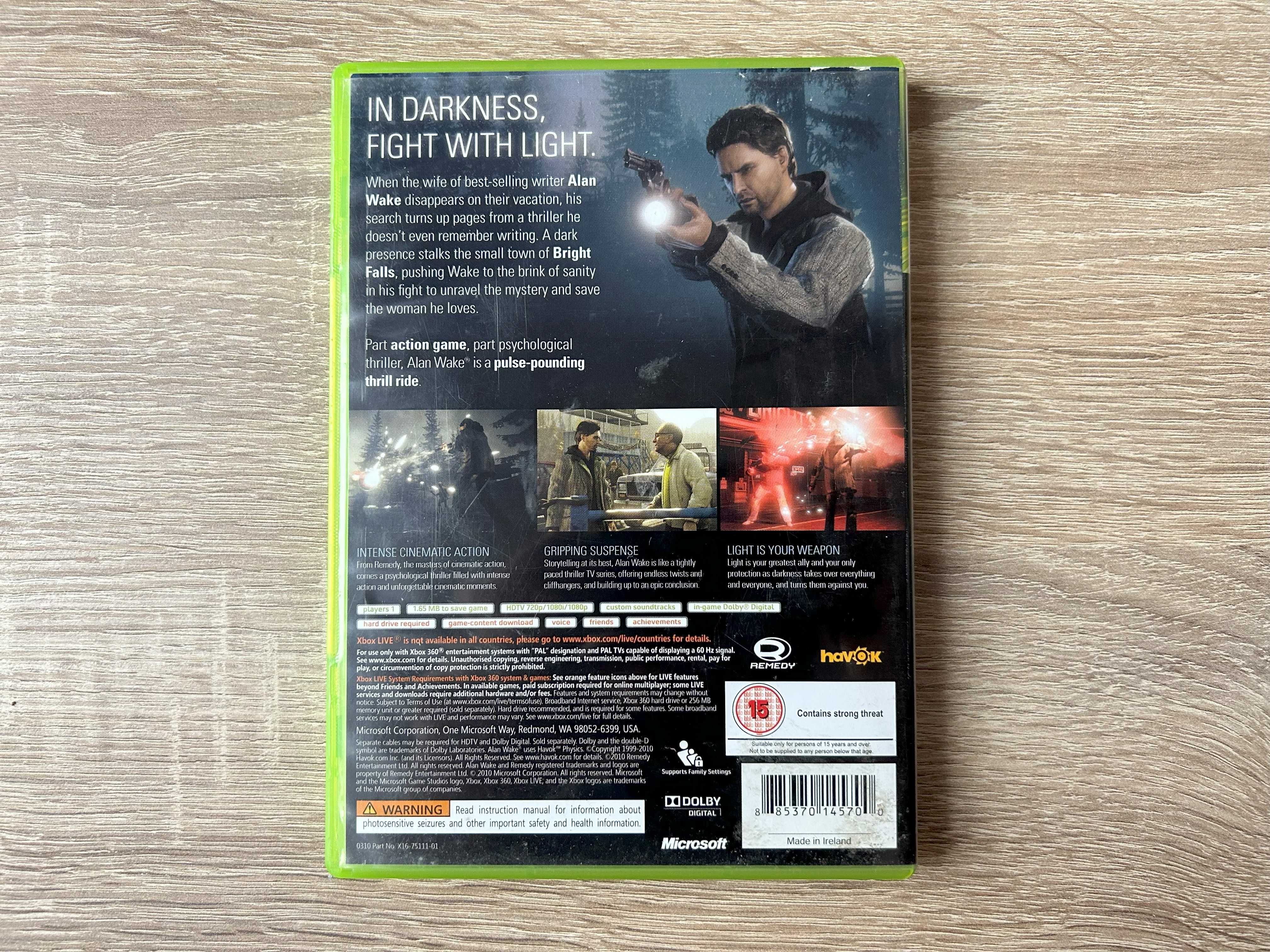 Alan Wake - Xbox 360 - PL - stan Używany, sprawny 100%