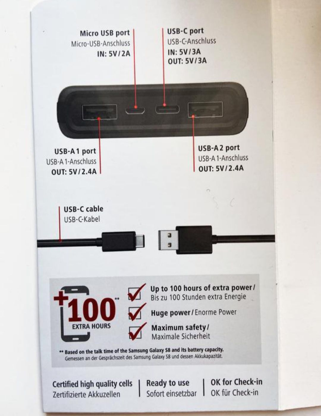 Німецький павербанк Hama 15000mAh