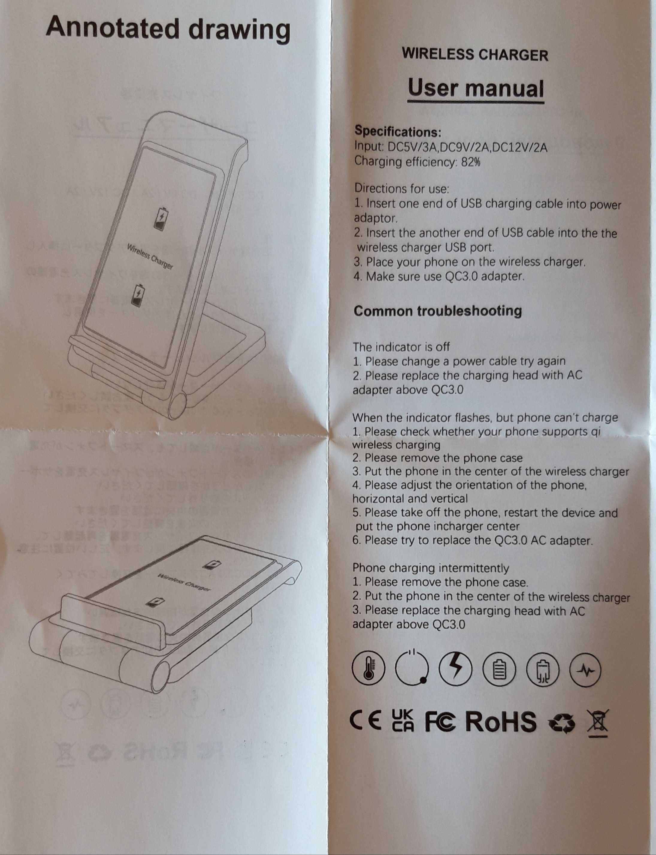 Carregador Telemóveis e Smartphones wireless ultra-rápido - NOVO.