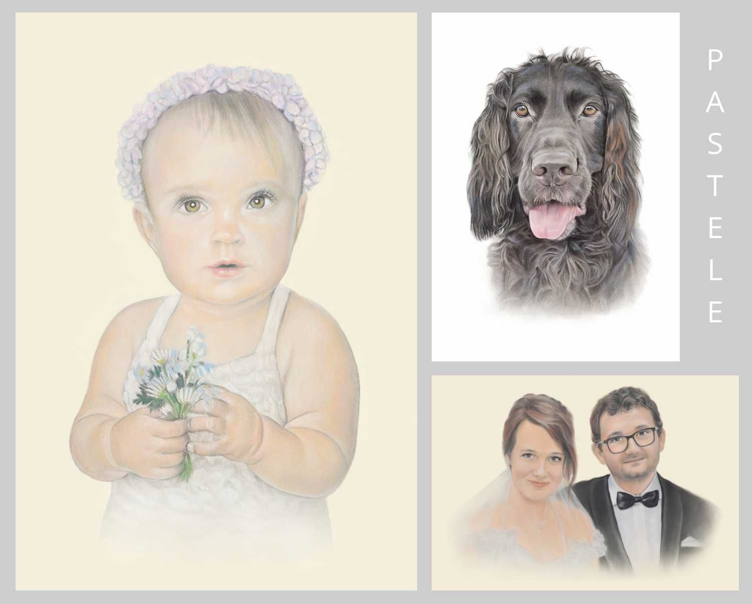 Portret, Rysunek, Obraz - ze zdjęcia NA ZAMÓWIENIE - od A4 do 100x70cm