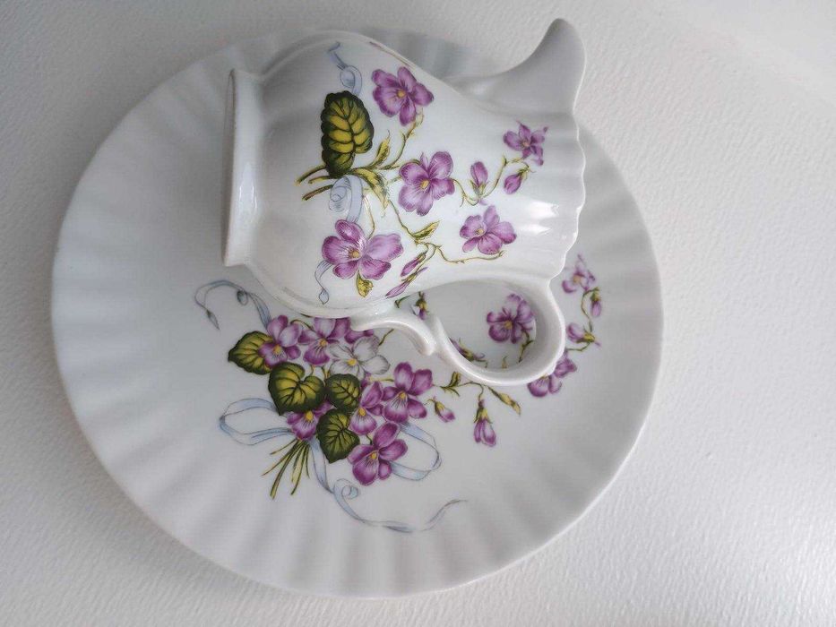 фіалковий набір, овальні блюда та солонки