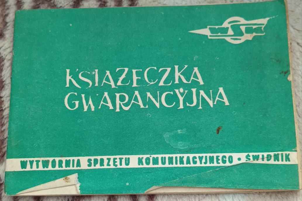 Książeczka gwarancyjna WSK-125