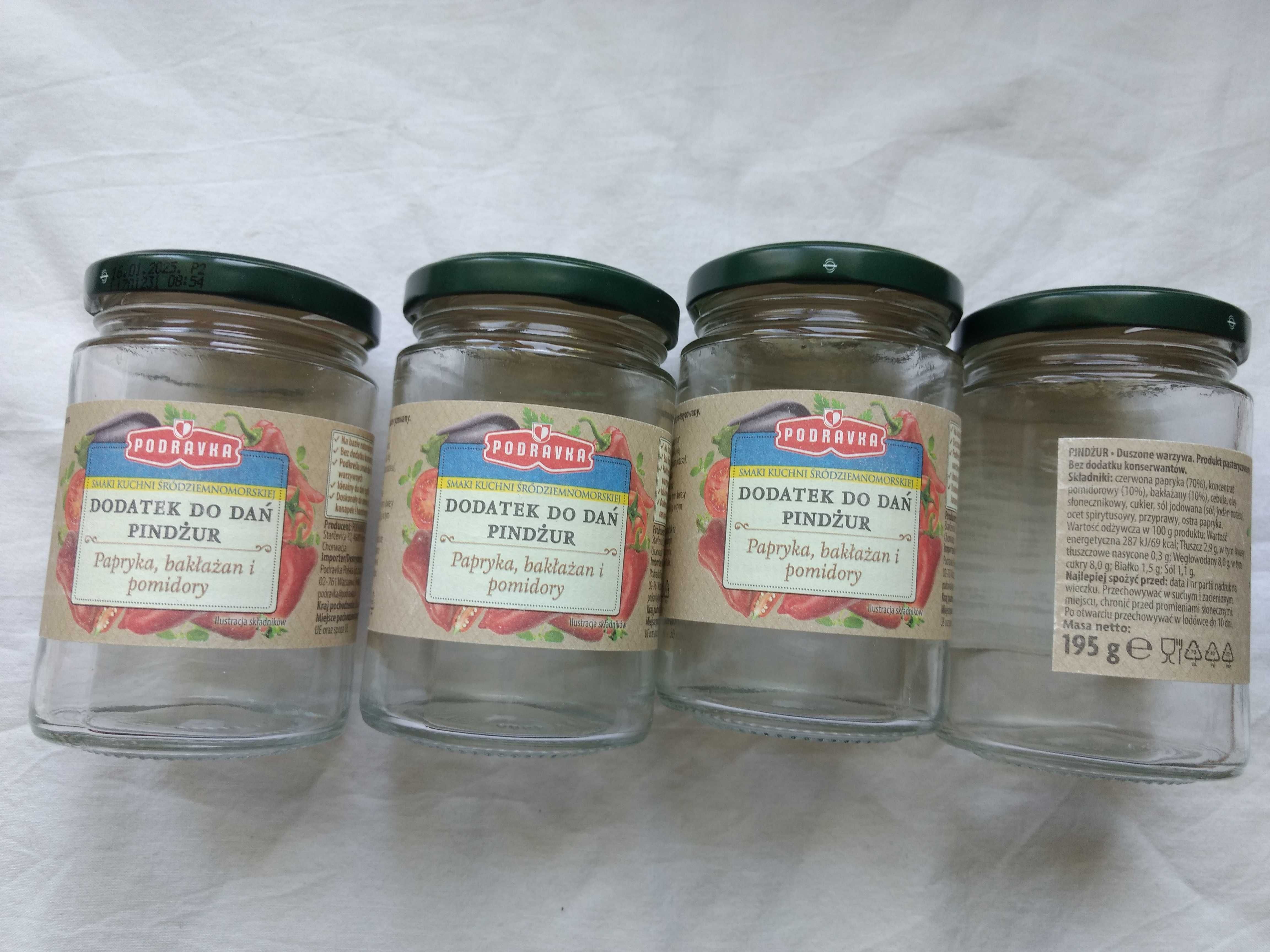 Słoik, słoiki Podravka,195g, 90 sztuk