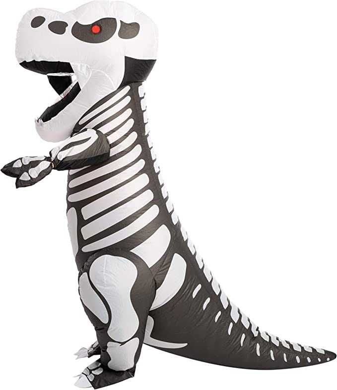 [NOVO] Disfarce Insuflável de Dinossauro Esqueleto • Fato de Carnaval