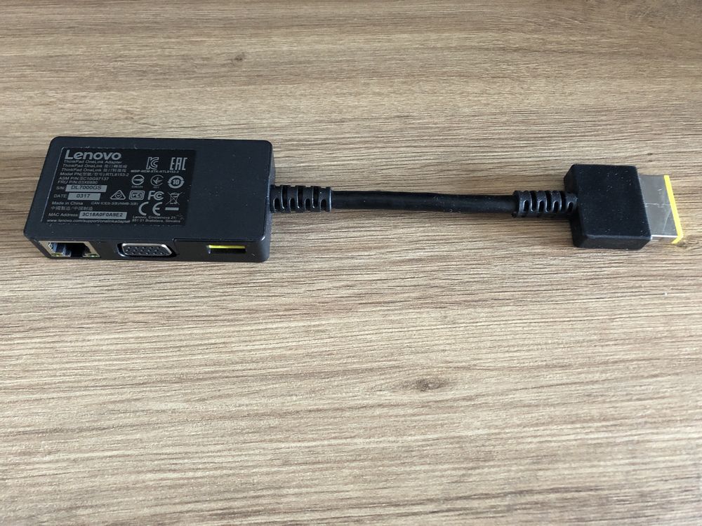 Lenovo thinkpad x1 carbon OneLink adapter dock ethernet rj45 VGA