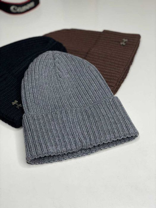 Мужская шапка UNDER ARMOUR Зимняя кашемировая мягкая с подворотом S-XL