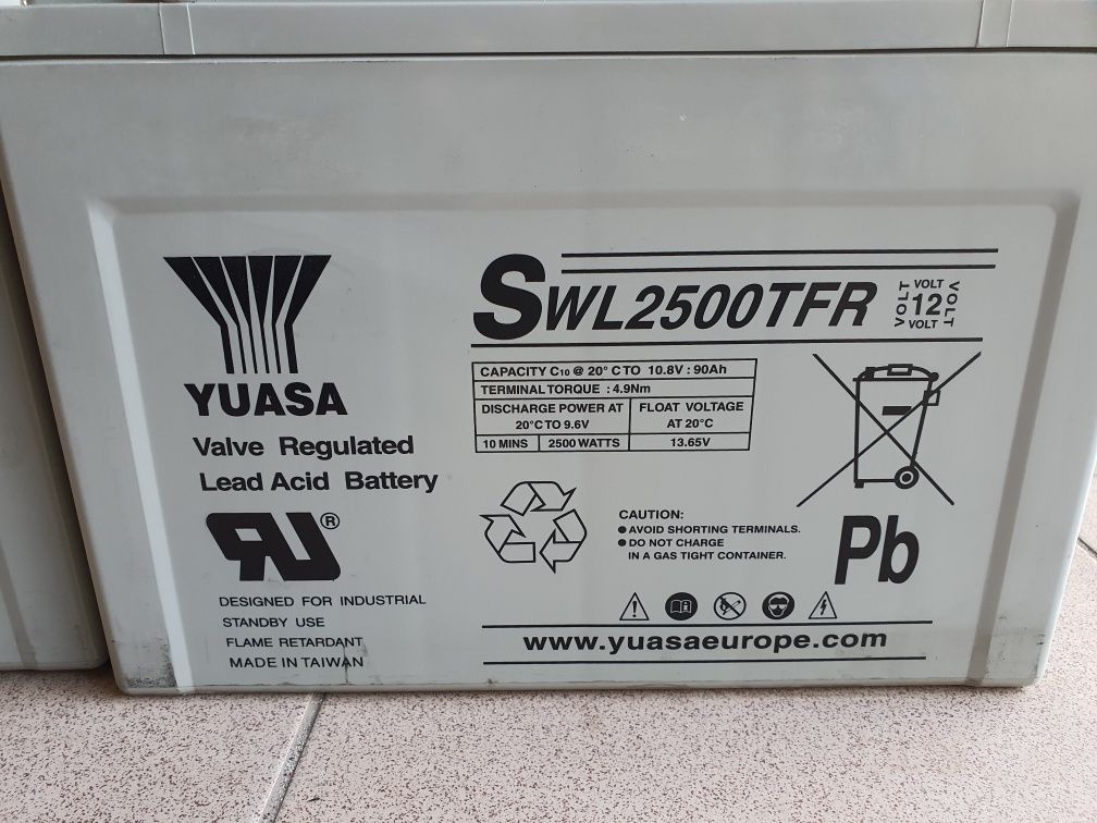 Akumlator żelowy. 90Ah YUASA SWL2500TFR