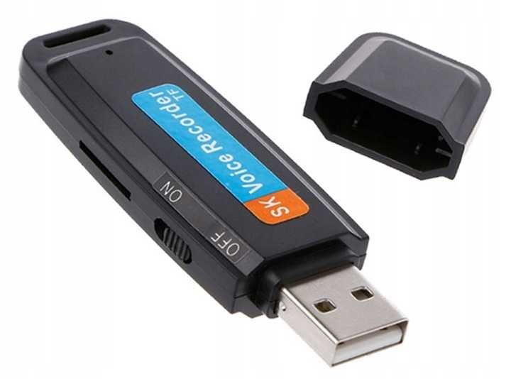 Dyktafon cyfrowy Pendrive microSD podsłuch szpieg * Video-Play