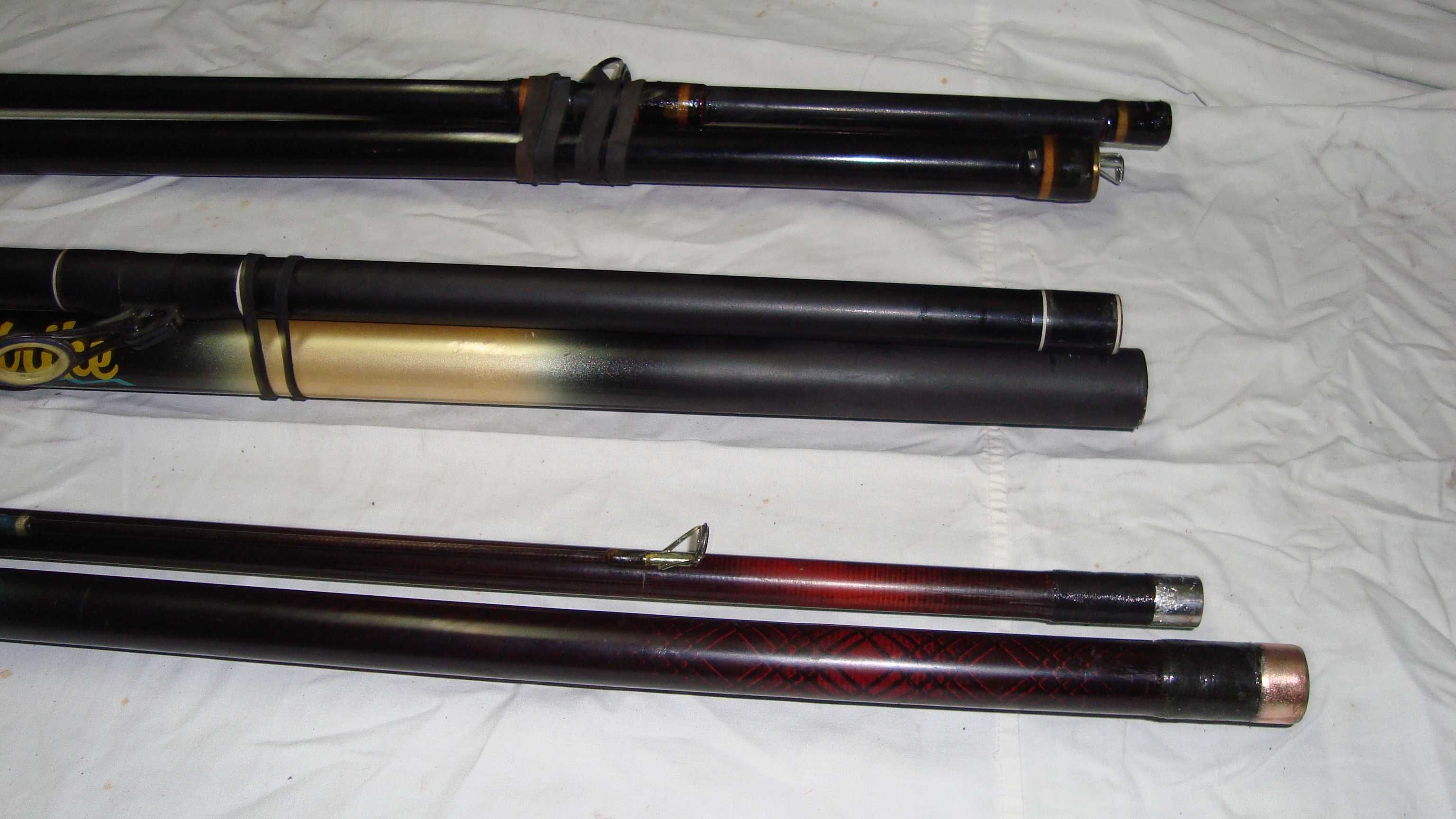 3 Canas   de  pesca   surf- casting + 4  carretes