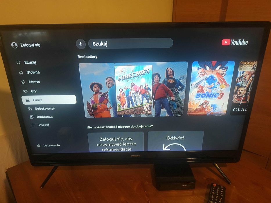 TV 32" Samsung + Smart TV Box Wifi Android Netflix YouTube
