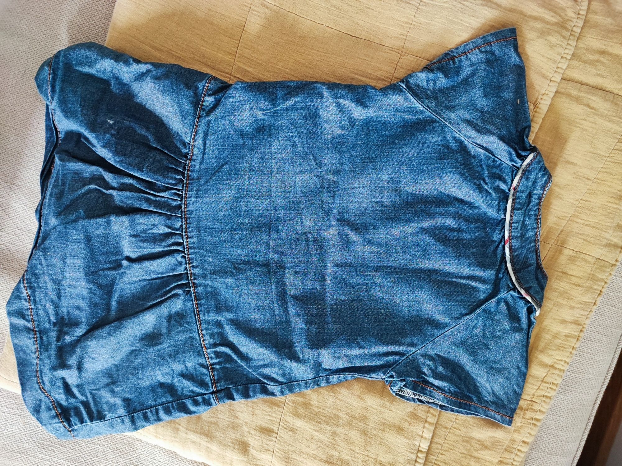 Sukienka jeansowa dla dziewczynki Burberry rozmiar 92