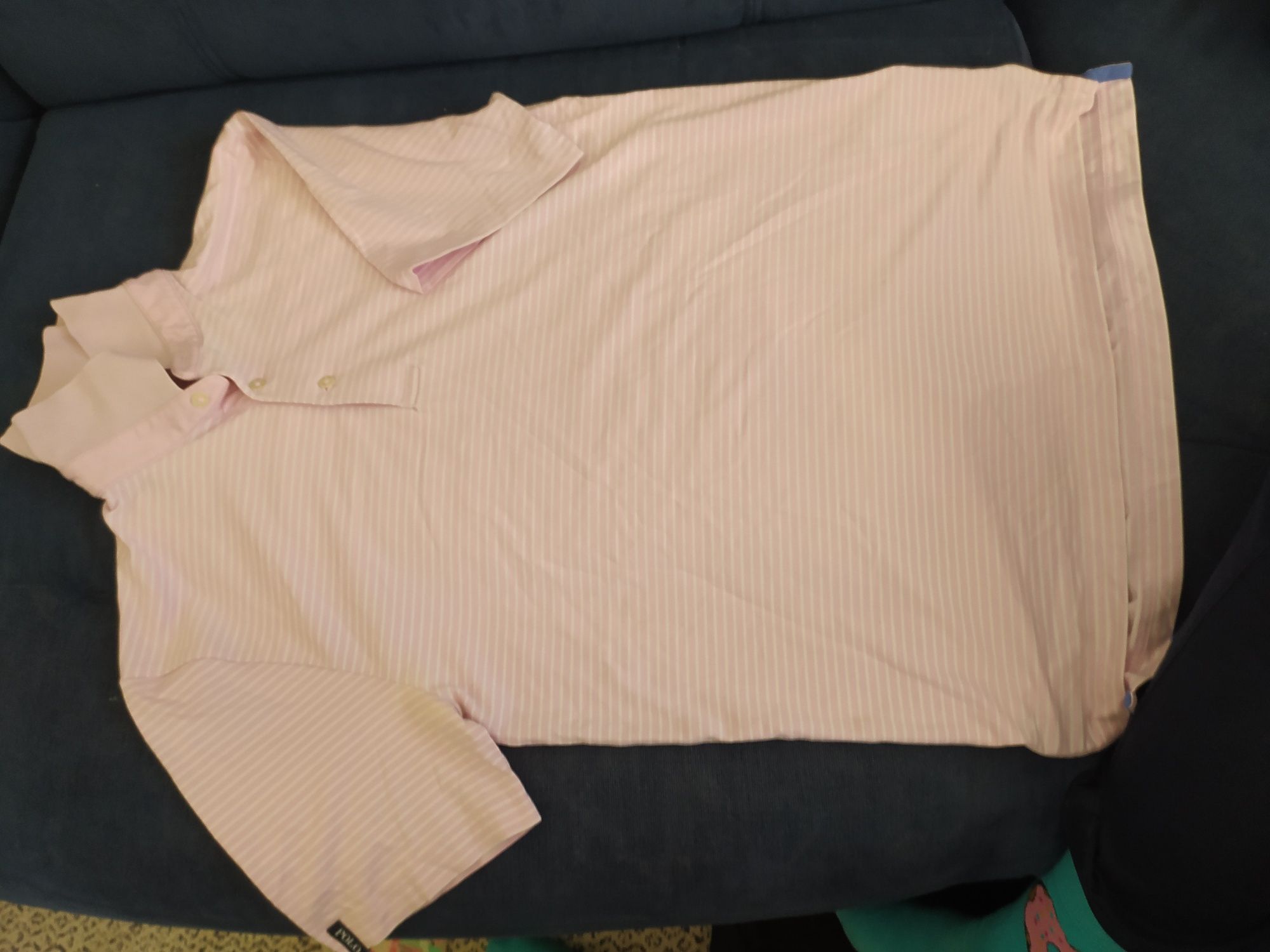 Polo, Ralph Lauren, różowa w paski, Roz XS, młodzieżowe, polówka