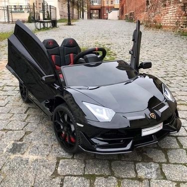 Двухместная детская электромашина Lamborghini, черная