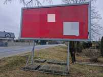Tablica reklamowa przenośna, billboard dwustronny, konstrukcja ocynk.