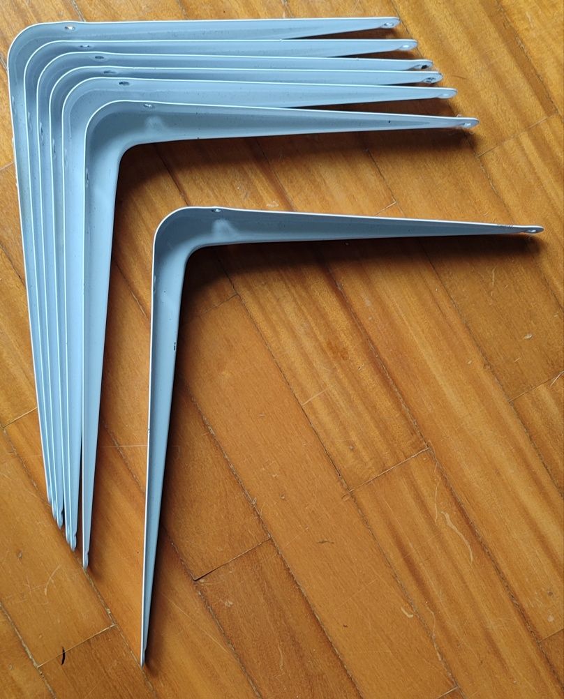 7x Suportes para prateleira 25x30 cm