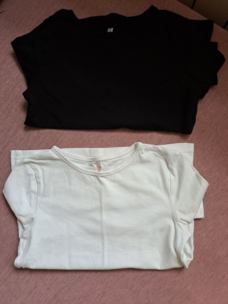 Bluzeczki koszulki h&m 122/128